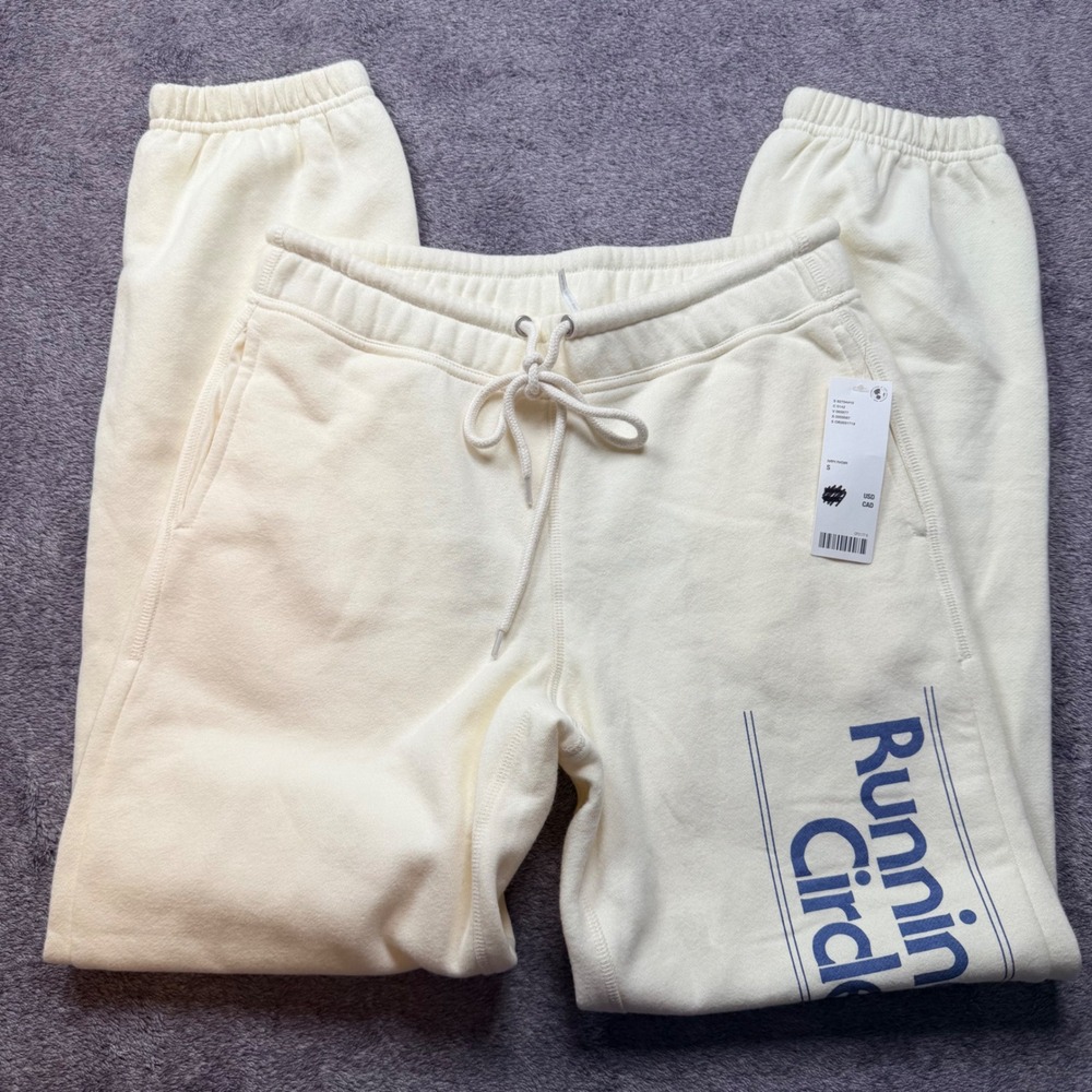 Urban Outfitters Out From Under Running in Circles Sweatpants Ivory Small NEW
